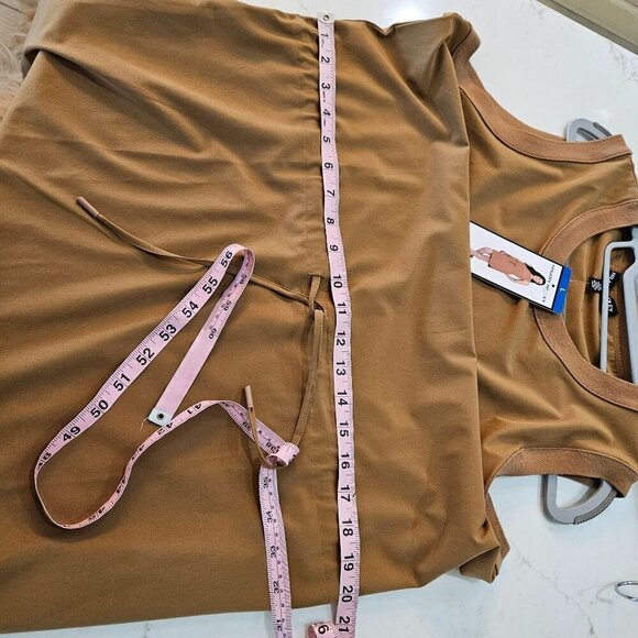 NEW Hilary Radley Size Large Sleeveless Dress Side Seam Pockets Drawstring Waist - Picture 9 of 11